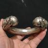 Exquisite Chinese Handmade Miao Silver Carving Dragon Spit Bead Open Bracelet Ethnic Style Zodiac Hollow Round Men's And Women's
