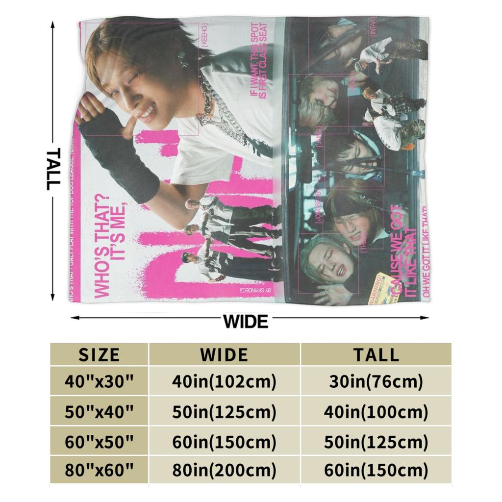 DUH! P1Harmony Kpop Music Album Blankets Lightweight Thin Flannel Comfortable Gift  Throw Blankets Bedspreads