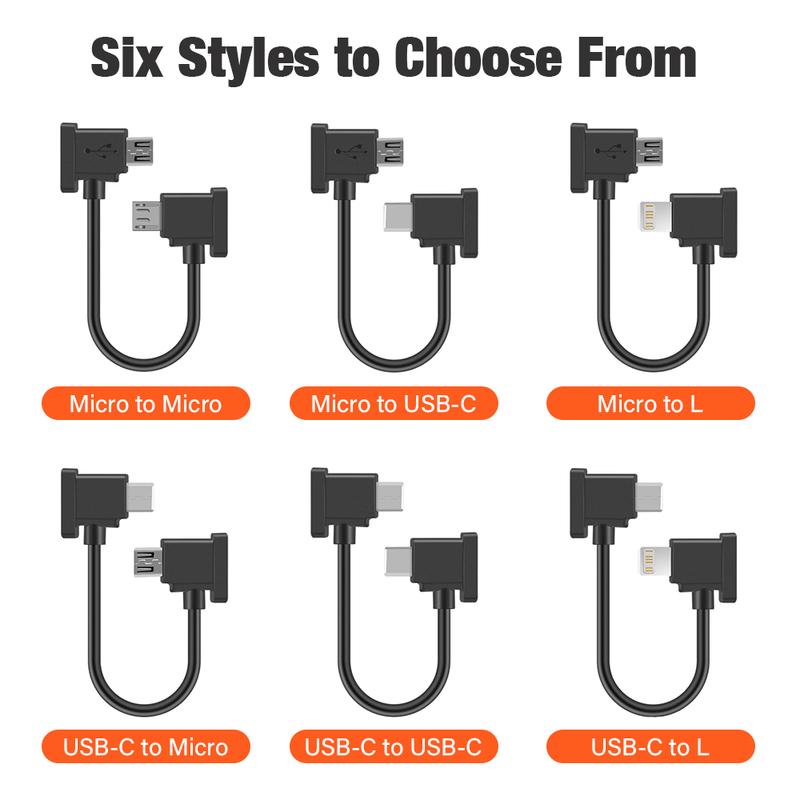 For DJI RC-N1 RC Cable USB Type-C/Standard Micro USB/Lightning RC-N1 RC Cable Accessories Remote Connects Controller