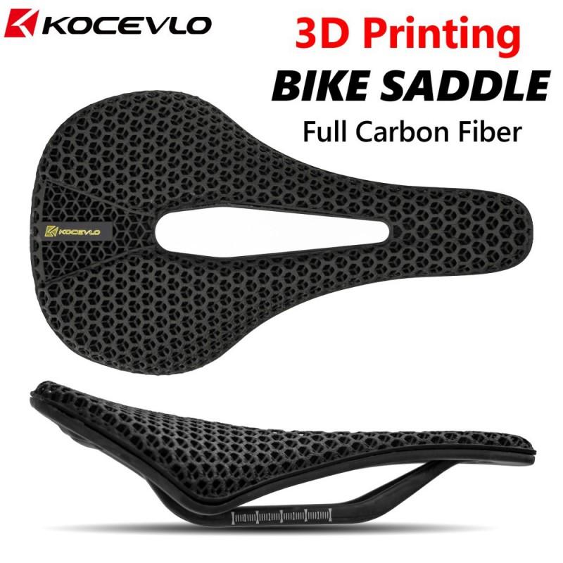 KS07 3D Printed Carbon Fiber Bicycle Saddle Road Mountain Bikes T800 Reinforced Racing Seat