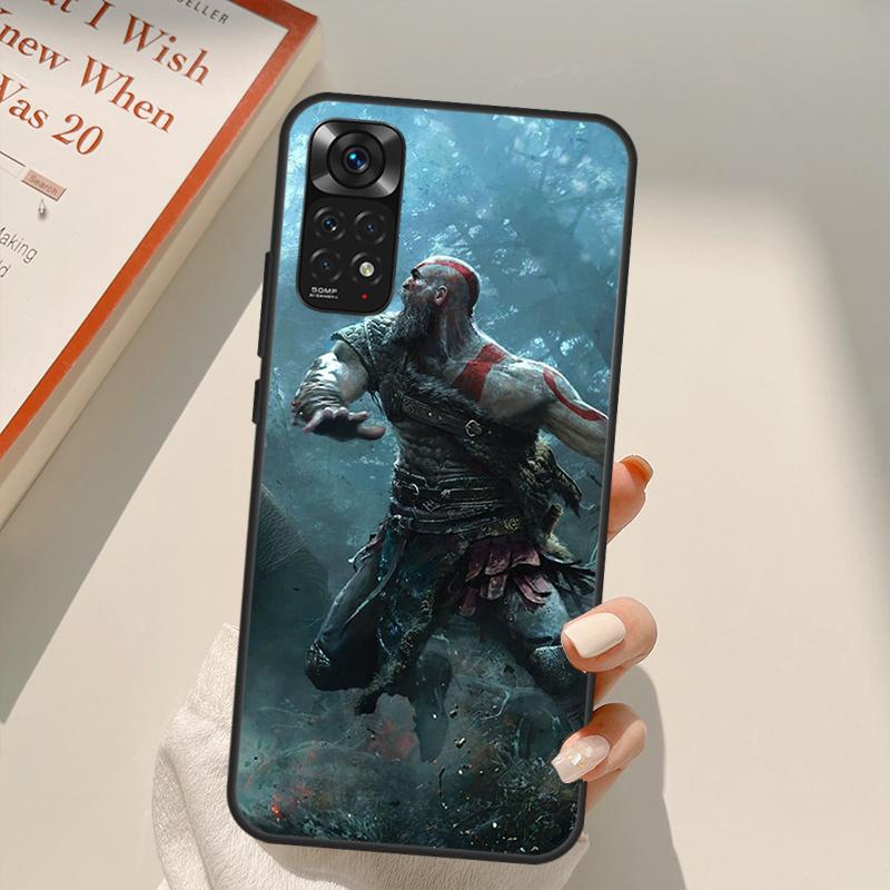 Kratos God of War Case For Xiaomi Redmi Note 11 Pro 8 9 11S 10S 9S Note 10 Pro Cover For Redmi 10 10C 9A 9C