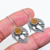 Natural Titanium Agate Drusy Earrings, 925 Sterling Silver Drop Earrings,Genuine Gemstone Jewelry Golden Agate Statement Earrings,Gift For Her