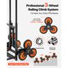 SucceBuy Stair Climbing Cart 220 lbs Stair-Climbing Capacity Heavy-Duty Folding Trolley Cart w/ Telescoping Handle for Groceries