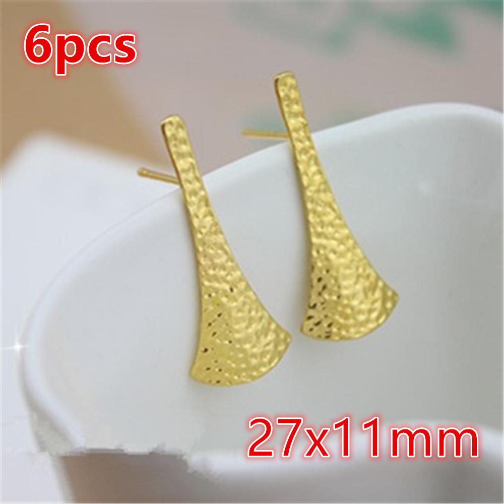 6-10pcs Brass Metal Flower Studs Earrings Pins DIY Earrings Stud Hooks Jewelry Making Accessories Findings