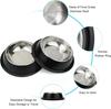 Set of 2 Heavy Duty Stainless Steel Dog Bowls with BPA-Free Rubber Base Dishwasher Safe Accessorized Spoon for Feeding Dogs Cats