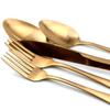 5Pcs/Set Stainless Steel Gold Dinnerware Set Cutlery Set Matte Wedding Family Hotel Tableware Knife Fork Dessert Spoon
