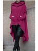 Women Plaid Hooded Sweatshirt Long Sleeve Plush Winter Top Warm Cozy