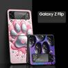 Og Paw Print Aesthetics Hard PC Phone Case For Samsung Galaxy Z Flip 7 6 5 4 Black Cover For Galaxy Z Flip 3 Foldable Fundas Bag
