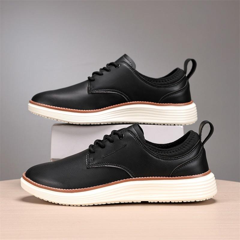 Men's Oxfords Artificial Leather Dress Sneakers Men Business Wingtip Casual Men Walking Shoes Walking Comfortable Sneakers
