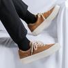 British style mens casual desert shoes lace-up cow suede leather oxfords shoe cowboy flats platform sneakers street footwear man