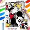 Disney Mickey Mouse Donald Duck digital oil painting diy coloring handpainted filling home decoration gift, classic anime wall art decor