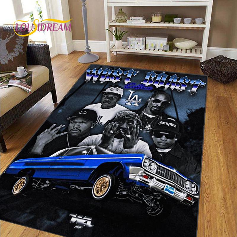 Music Star Rectangle Hip-Hop Carpet for Living Room Bedroom Rug Kitchen Kids Door Unslip Floor Mats Gift Photography Props Rug