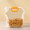 Airtight Food Storage Bag with Lid Freestanding Rice Storage Pouch Sealed Reusable Grain Storage Bag for Flour Beans Kitchen Cabinet Pantry