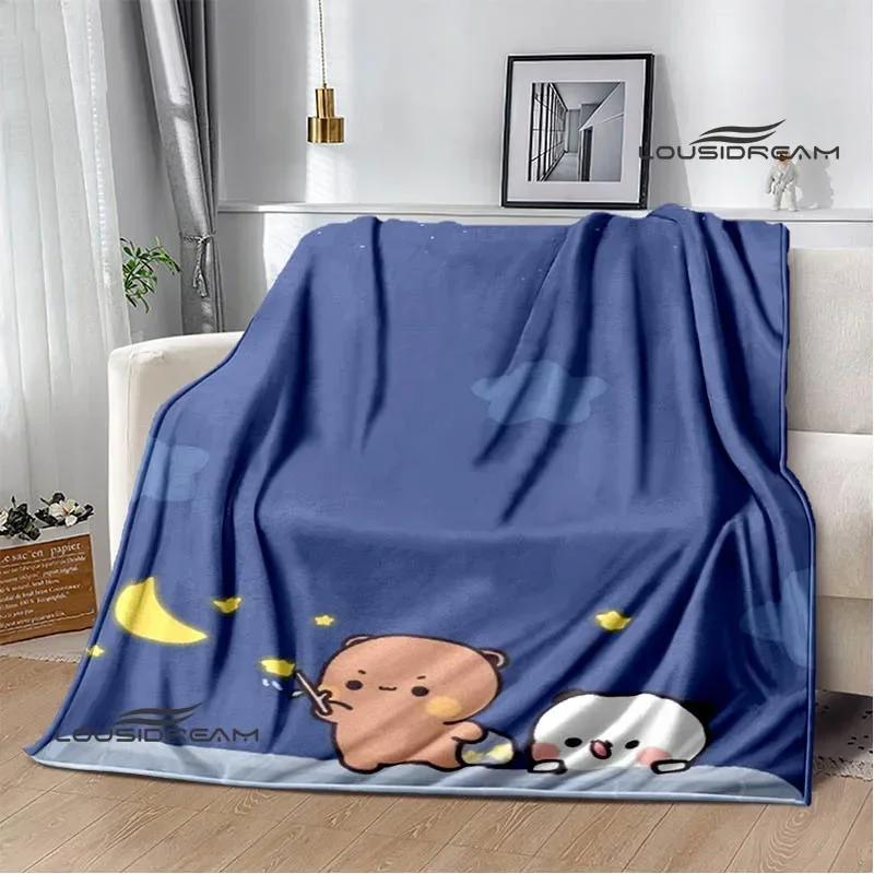 Cute cartoon bear printed blanket Warm Flannel Blankets Soft and Comfortable Home Travel Blanket bed linings Birthday Gift