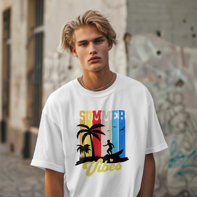Summer Vibes Unisex Tee - Perfect for Beach Days Relaxing Vacations, Surf Lovers