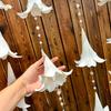 Artificial Lily Flower Head Pearl Pendant for Celebrations and Events Decoration