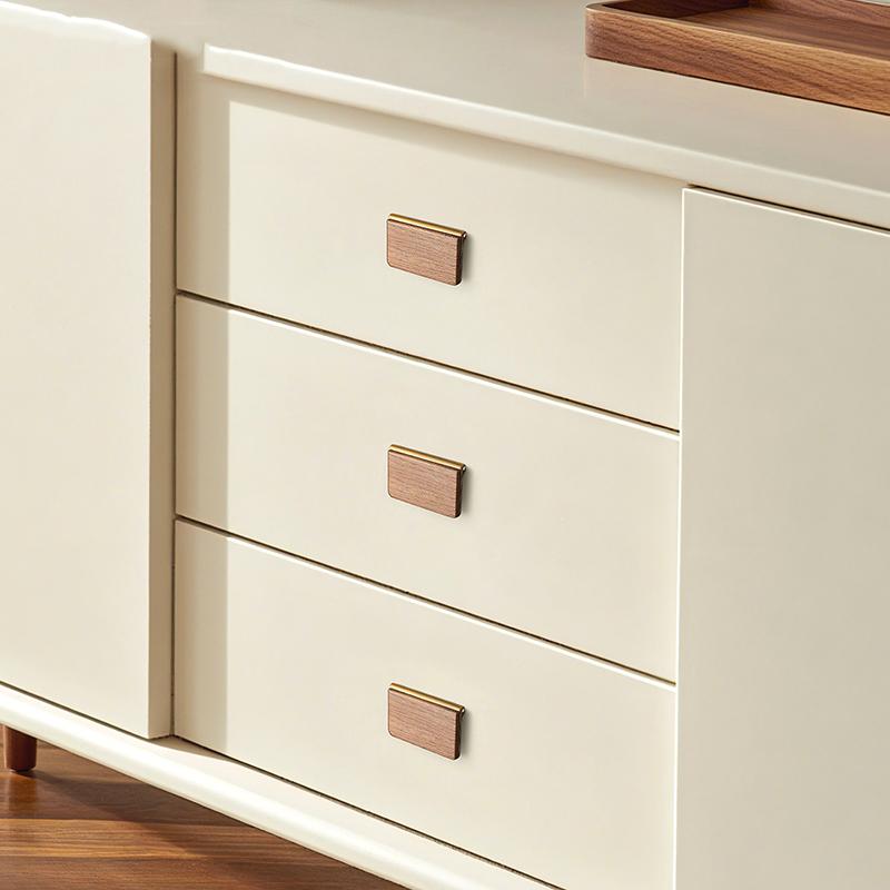 Úchytka z ořechového dřeva s výklopným krytem, bez vrtání, neviditelná úchytka zásuvky, moderní a jednoduché úchytky skříněk se skrytým upevněním