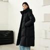 Aolaiyi Damen 2025 Winter Lange Kapuzen-Puffy-Daunenjacke