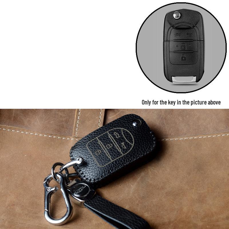 Baojun Car Key Case - Genuine Leather Shell for 730, 510, 530, 360, 560, 310W Models. Durable & Stylish for Women.