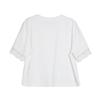 ELLE Loose-Fit Niche Top French High-End Feel Regular Shoulder Round Neck Short Sleeve T-Shirt Women tops White ET47510