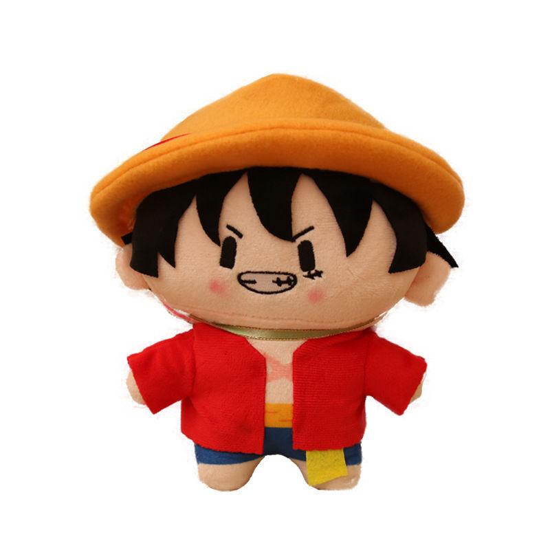 20Cm Luffyzoroace One Piece Plush Doll Anime Peripherals Cute Soft Stuffed Toys Throw Pillow Children Birthday Xmas Gifts