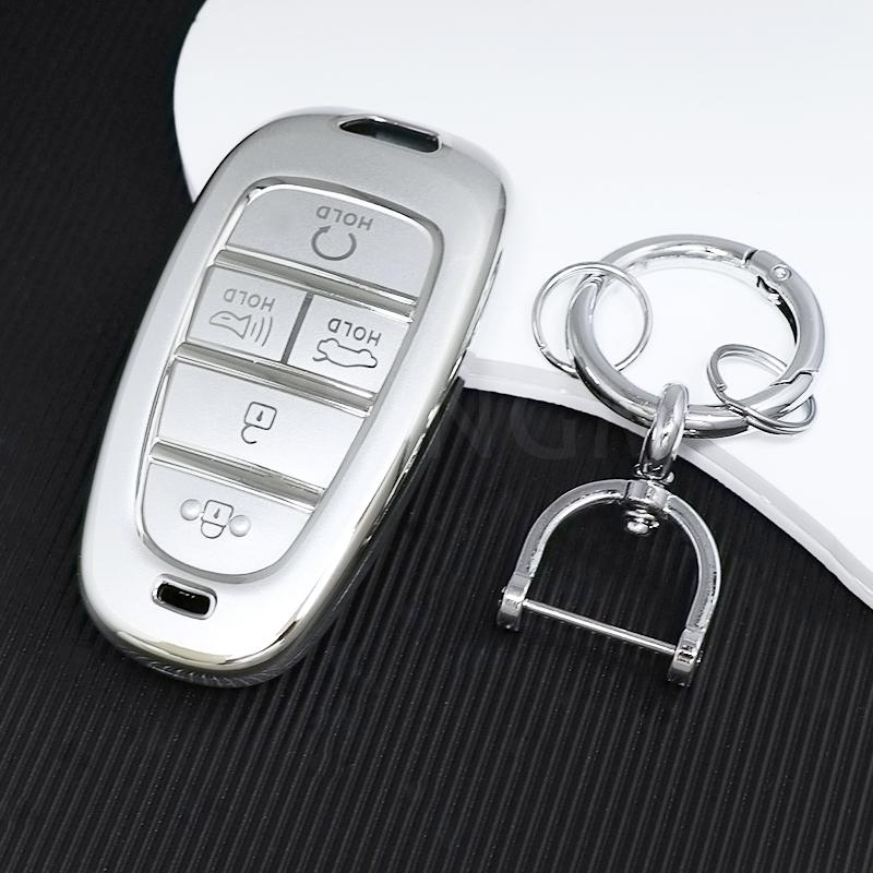 5/7/8 Buttons Car Key Case Cover for Hyundai Sonata Sel Ev 6 Ev 8 IONIQ 5 NEXO Tucson Sonata 2020 Grandeur 2020 Sonata Limited
