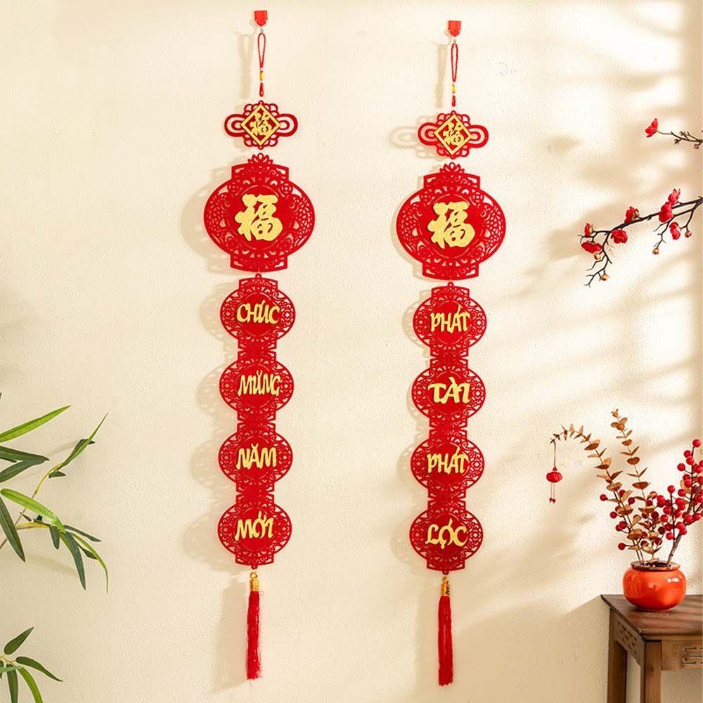 Traditional Vietnam Lucky Ornament Blessing Fu Character Pendants  Home Decorations