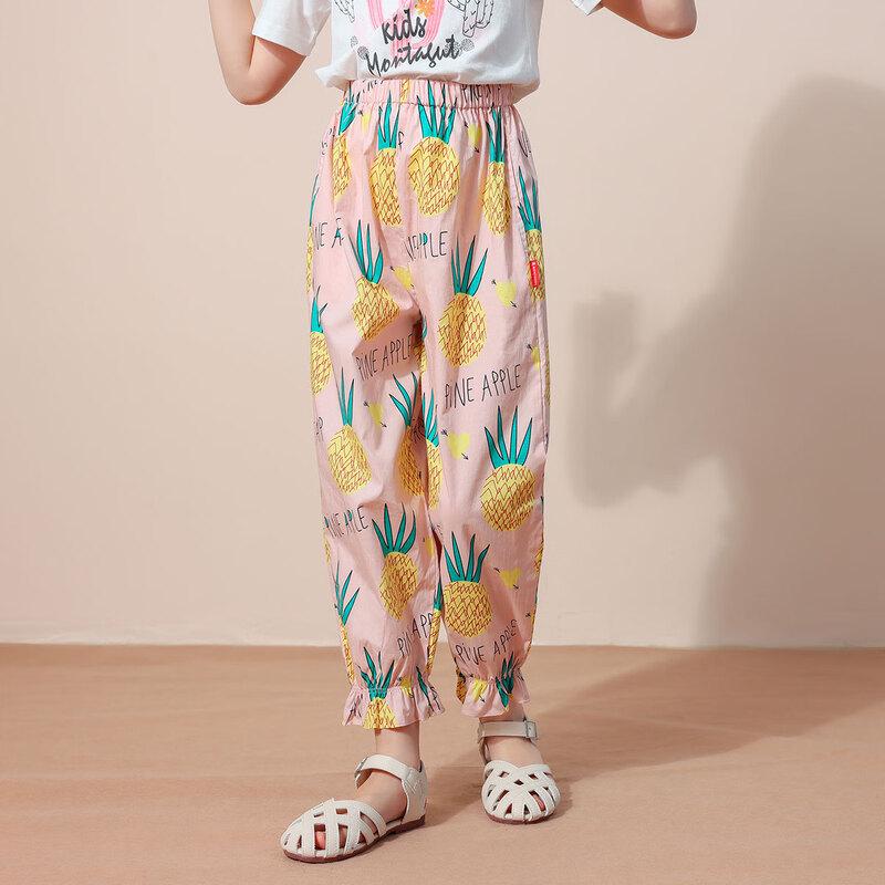 Montagut Girls' 2026 Summer Fruit Print Mosquito Repellent Long Pants
