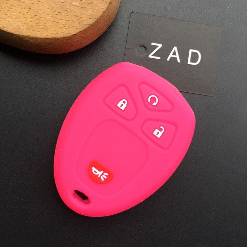 ZAD silicone rubber car key cover case set for Buick for GMC for Chevrolet for Cadillac PONTIAC SATURN Aura Impala 4 button key
