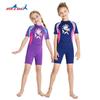 Children's Diving Suit 2.5MM One-piece Short-sleeved Warm Girls 'swimsuit Cold-proof Surfing