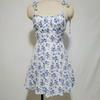 2025 Summer Floral Print Spaghetti Strap Dress - European & American Style with Square Neck and Short Skirt