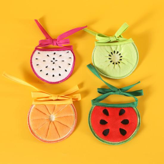 Cartoon Fruit Pet Bandana Watermelon Orange Kiwi Pet Neckerchief Scarf Adjustable Pet Bib Accessories for Dogs And Cats