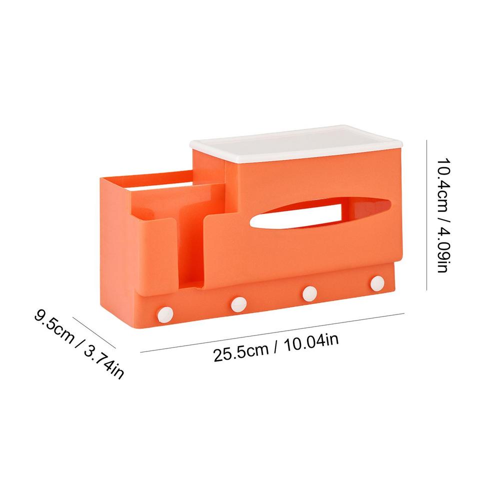 Bedside Tissue Organizer Tissue Box Multifunctional Dispenser Bedside Organizer Neat Tissue Box Holder Table Organizer For оранжевый