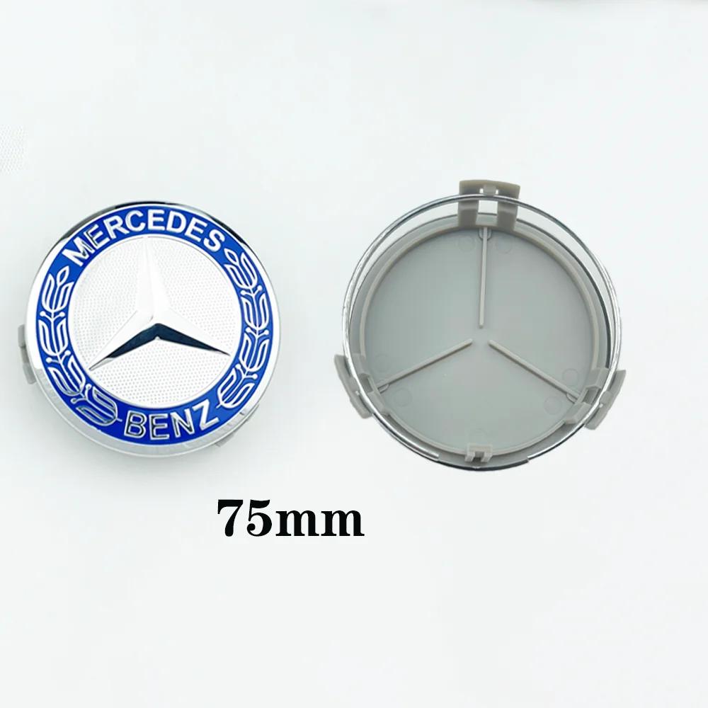 4 adet 75mm Araba Jant Göbek Kapakları Jant Göbek Kapakları Mercedes Benz W204 205 A B C E S CLA CLK ML GLK GLA GLB GLC CLAS Aksesuarları İçin