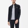 FILA Letter Logo Print Fitness Knit Jacket Men Jacket Deep-Black A11M331501A-BK