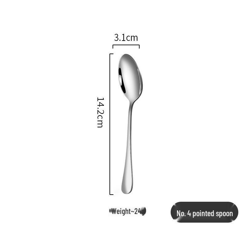 1010 Stainless Steel Cutlery Set: Steak Knife, Fork, Spoon, Mixing Spoon, Dessert/Coffee Spoon, Fruit Fork