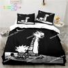 Calvin Hobbes 3D Bedding Set Printed Bed Set Duvet Cover Sheet Pillowcase Bed Soft Quilt Cover Full Queen King Size Adult Kid