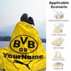 Borussia Dortmund Personalized Name Blanket Lightweight Personalized Blanket Soft & Cozy Perfect for Nap Sofa Livingroom Bedding All-Season Use