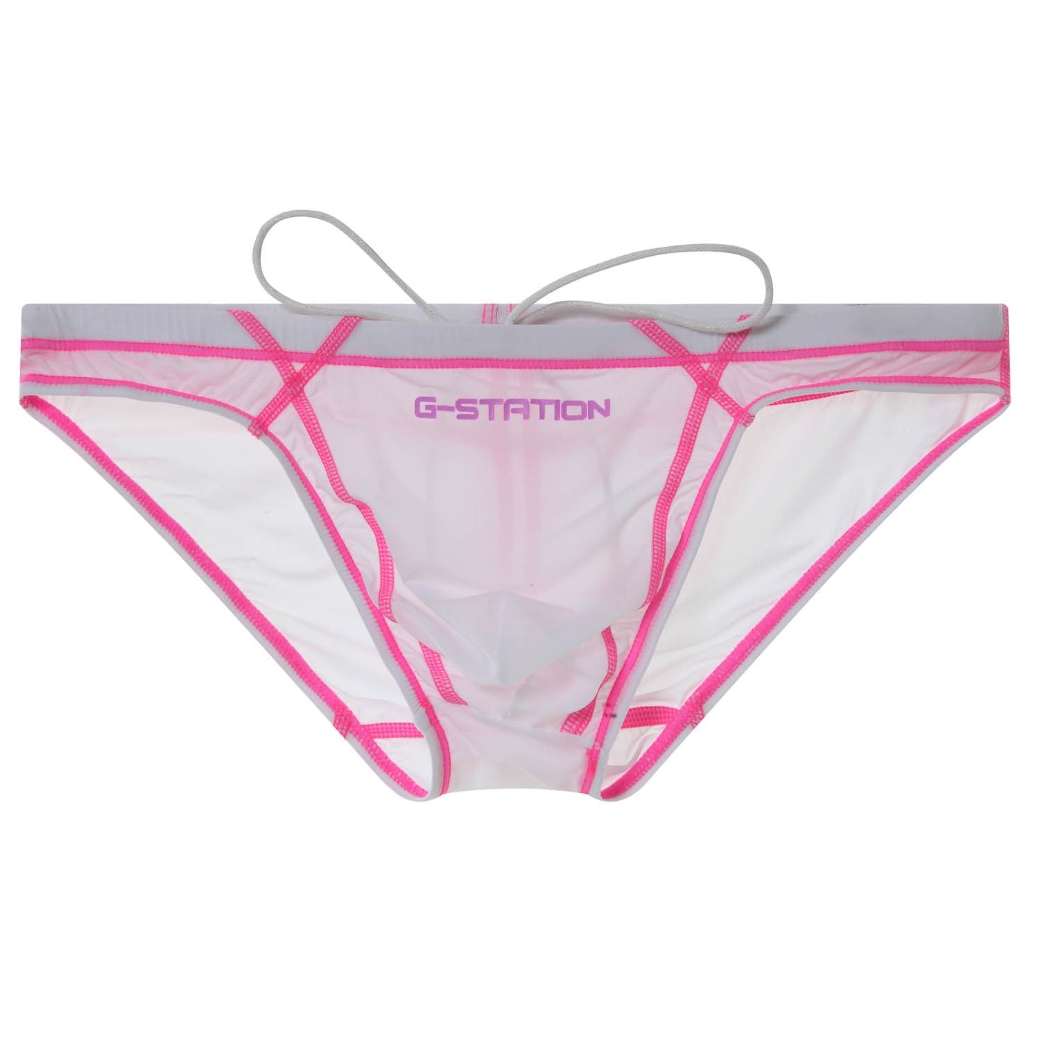 

Нейлон Плавательный Размер Соревновательный Купальник G-Station Мужские Ультратонкие Плавки с Крестообразной Строчкой, M, Купальник, Стиль Бикини белый