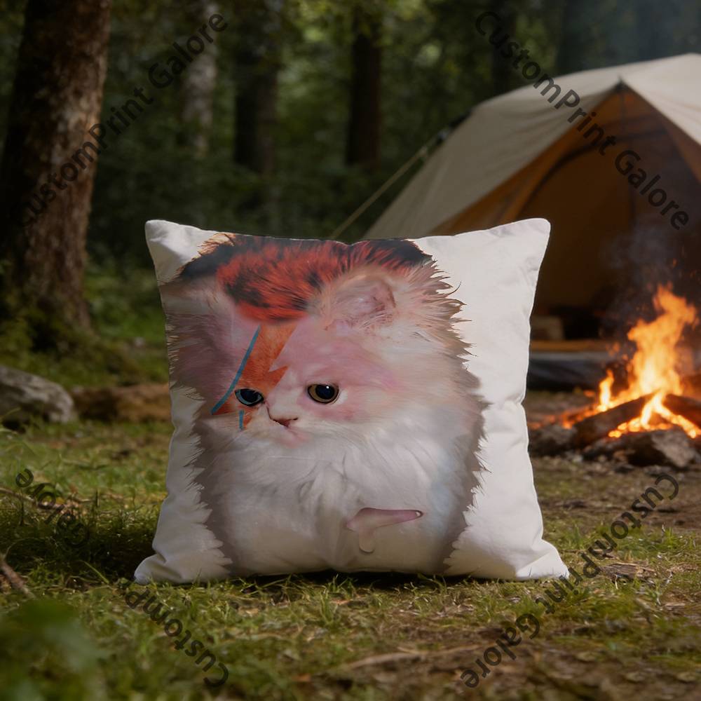 DDavidS BBowieS Kissenbezug Polyester Quadratische Kissenhülle 45 cm Dekorativ für Zuhause Couch Bett Auto Dekor
