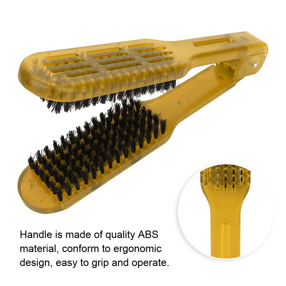 Hair Straightening Plywood Comb Straightener Styling Comb Hairdressing Tool (Purple)