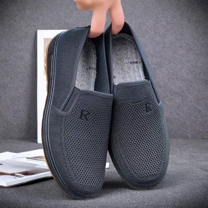Beef Tendon Sole ****** and Autumn Flying Weaving Old ******* Cloth Shoes Men's Shoes Single Shoes Breathable Casual S**t Sole Middle-