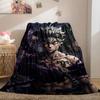 Black Clover Daily 2D Cartoon Flannel Blanket, Printed Graphics for Sofa, Soft Bedding Travel Picnic Mat_LIAN