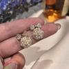 S925 Silver Bow Pearl Stud Earrings for Women - Luxury Socialite Design