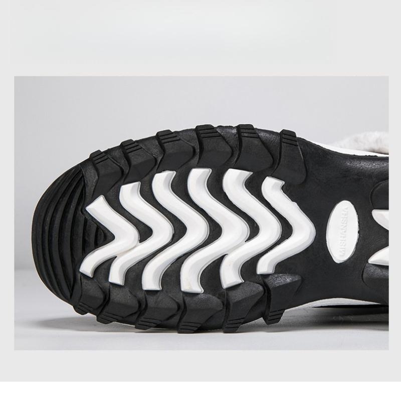 Zimní Nové Dámské Kozačky Boty se silnou podrážkou Teplé Sněhule s vysokým střihem Outdoor Bílý plyš Pohodlné Vodotěsné Kožešinové vycházkové boty