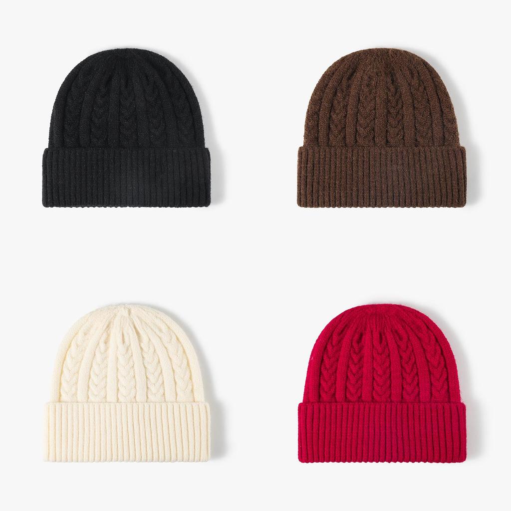 Knit Hat For Men Women Winter Warmth Thick Faux Rabbit Fur Fashion Beanie