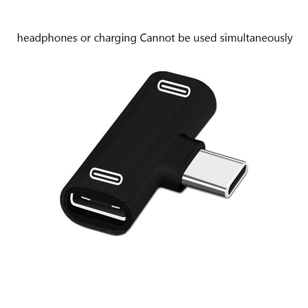 USB C Splitter Type C Male To Dual Type C Female Earphones Charger Adapter Splitter Converter