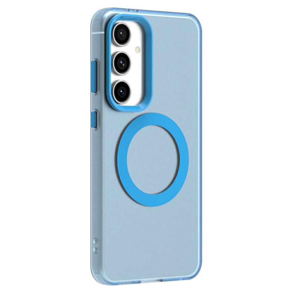 Candy Series For Samsung Galaxy S24 FE Case Compatible with MagSafe PC+TPU+PET Anti-Drop Phone Cover