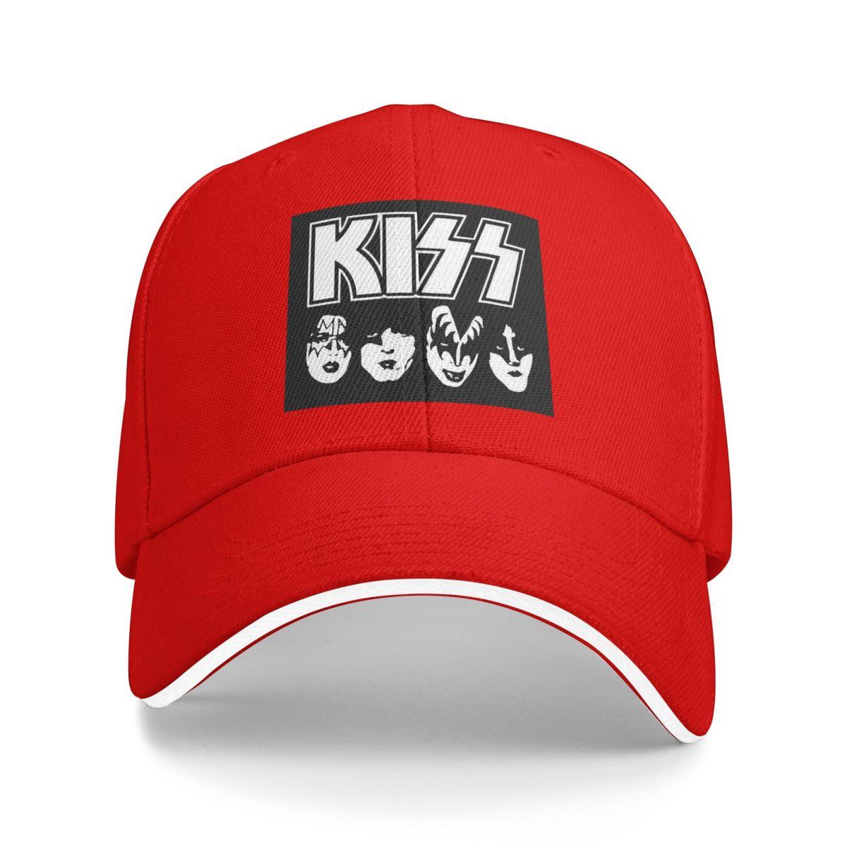 

Унисекс Бейсболки Кепки с Логотипом Kiss Летние Уличная Одежда Спортивные Кепки Хип-Хоп Кепка Кепки One Size