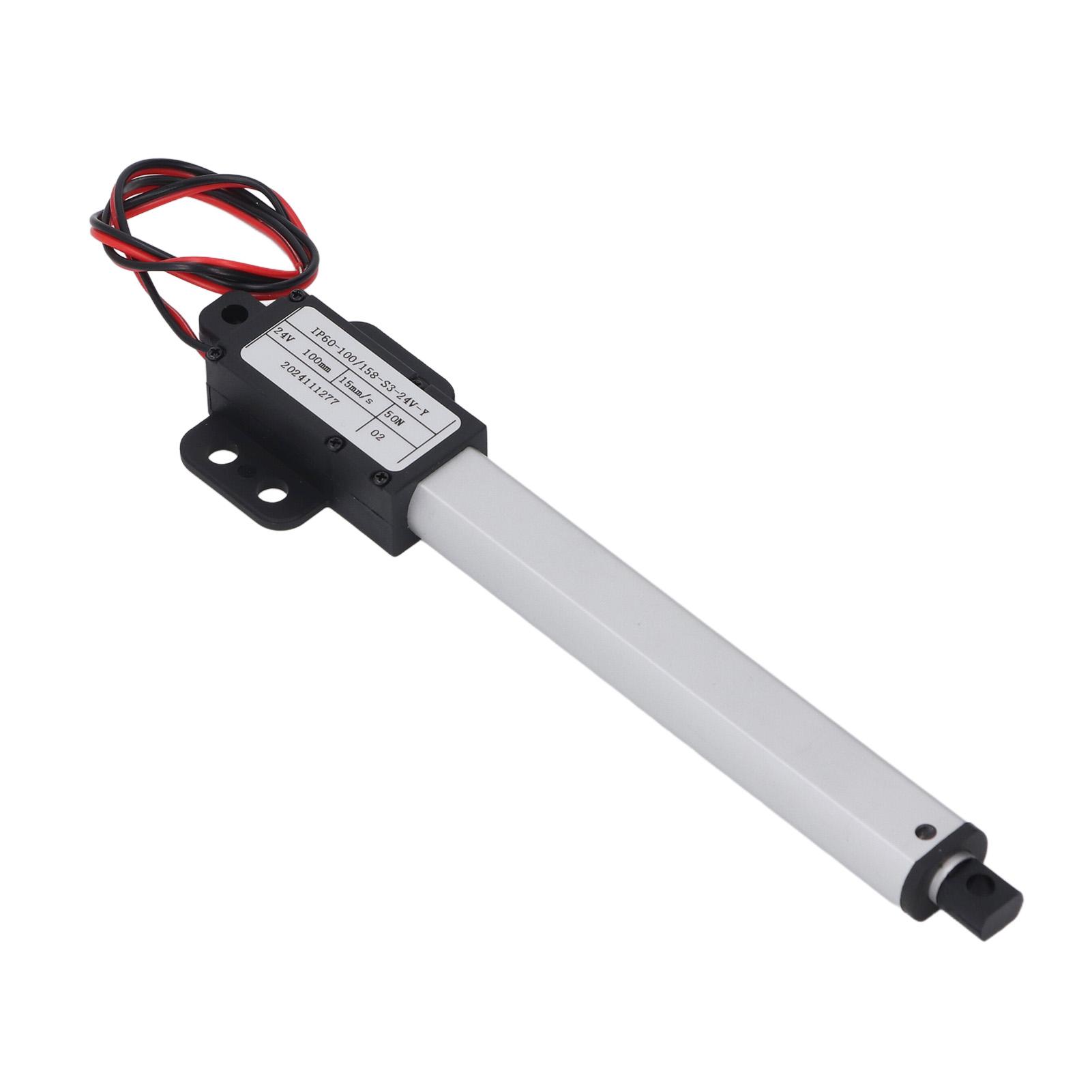 

Small Electric Linear Actuator 100mm Stroke 50N Thrust 15mm s IPX4 Water Proof DC 24V Linear Actuator